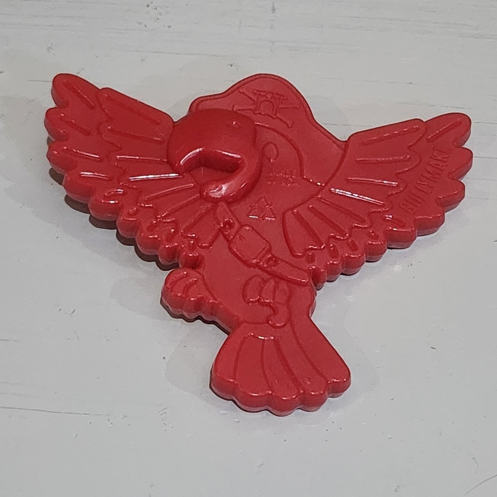 NEVER‎ USED Bullymake Red Parrot Pirate Tough Nylon Dog Chew Toy 6" USA Rare HTF